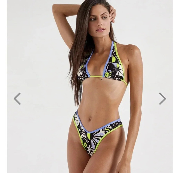 NWT OneOne Swimwear Bikini SET Sullivans Mikaela Helen NEW Print Black White - Picture 14 of 14